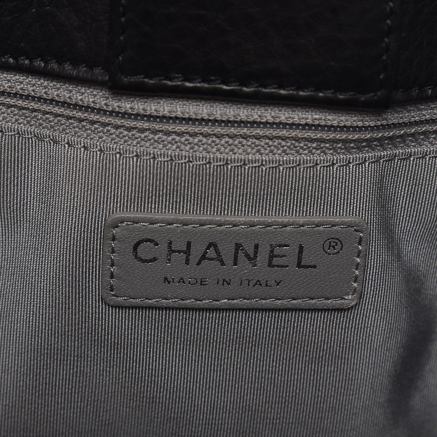 Chanel Deerskin Cerf Executive Shopper Tote Black 7 of 8