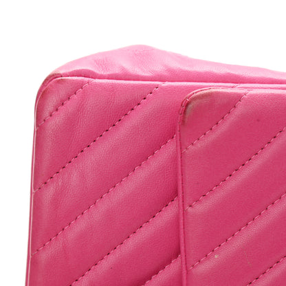 Chanel Lambskin Chevron Quilted Mini Rectangular Flap Fuchsia 16 of 17