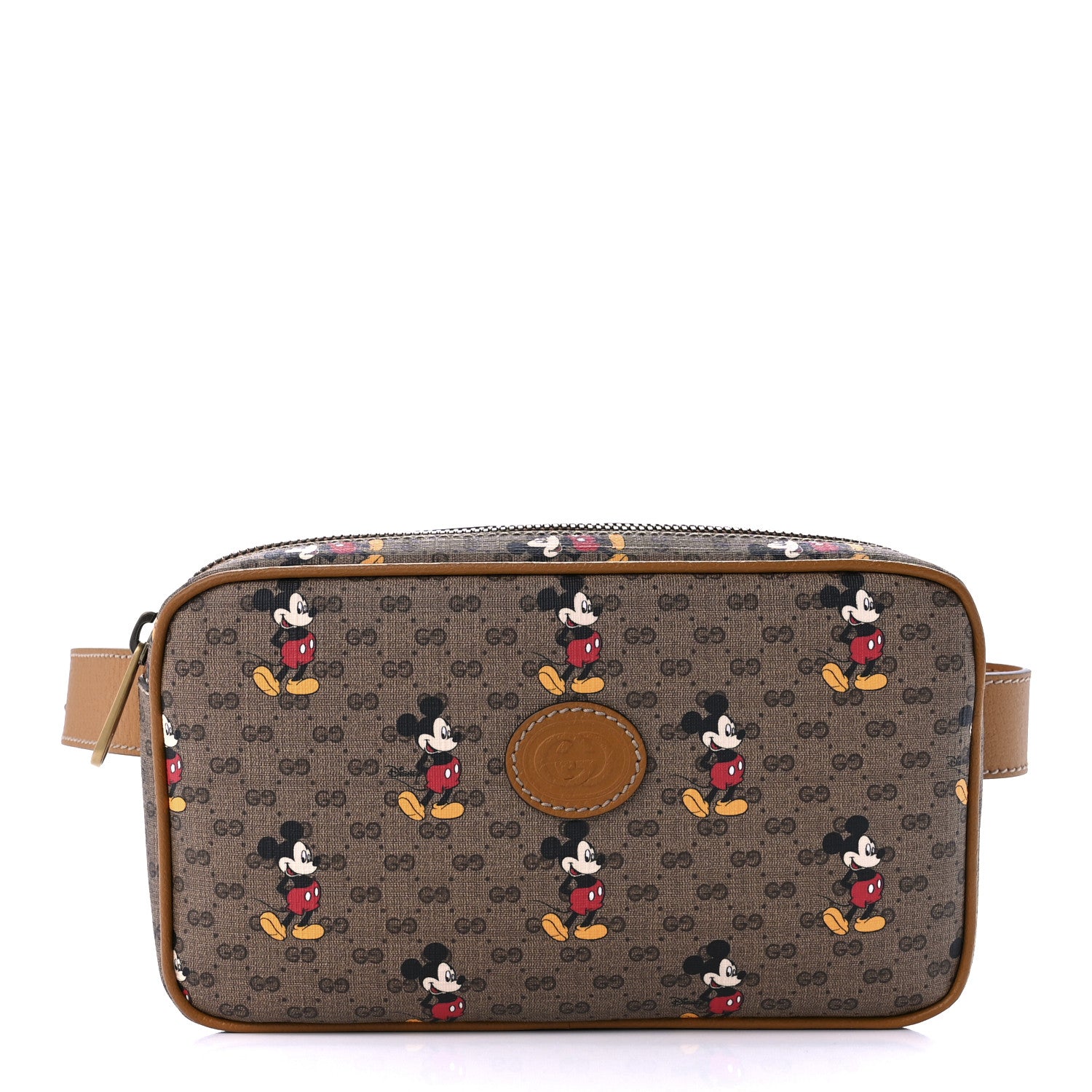 Gucci X DISNEY Mini Vintage GG Supreme Monogram Mickey Mouse Small Belt Bag 85 34 Beige Vintage Sun Oil 1 of 13