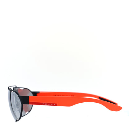 Prada Metal Sport Aviator Sunglasses SPS 56U Black Orange 2 of 7