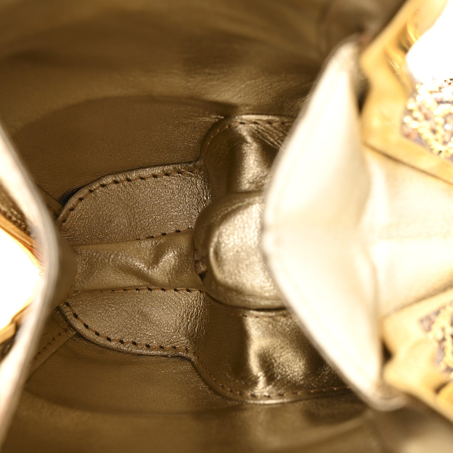 Judith Leiber Swarovski Crystal Cowboy Boot Austin Minaudiere Clutch Gold Brown 5 of 11