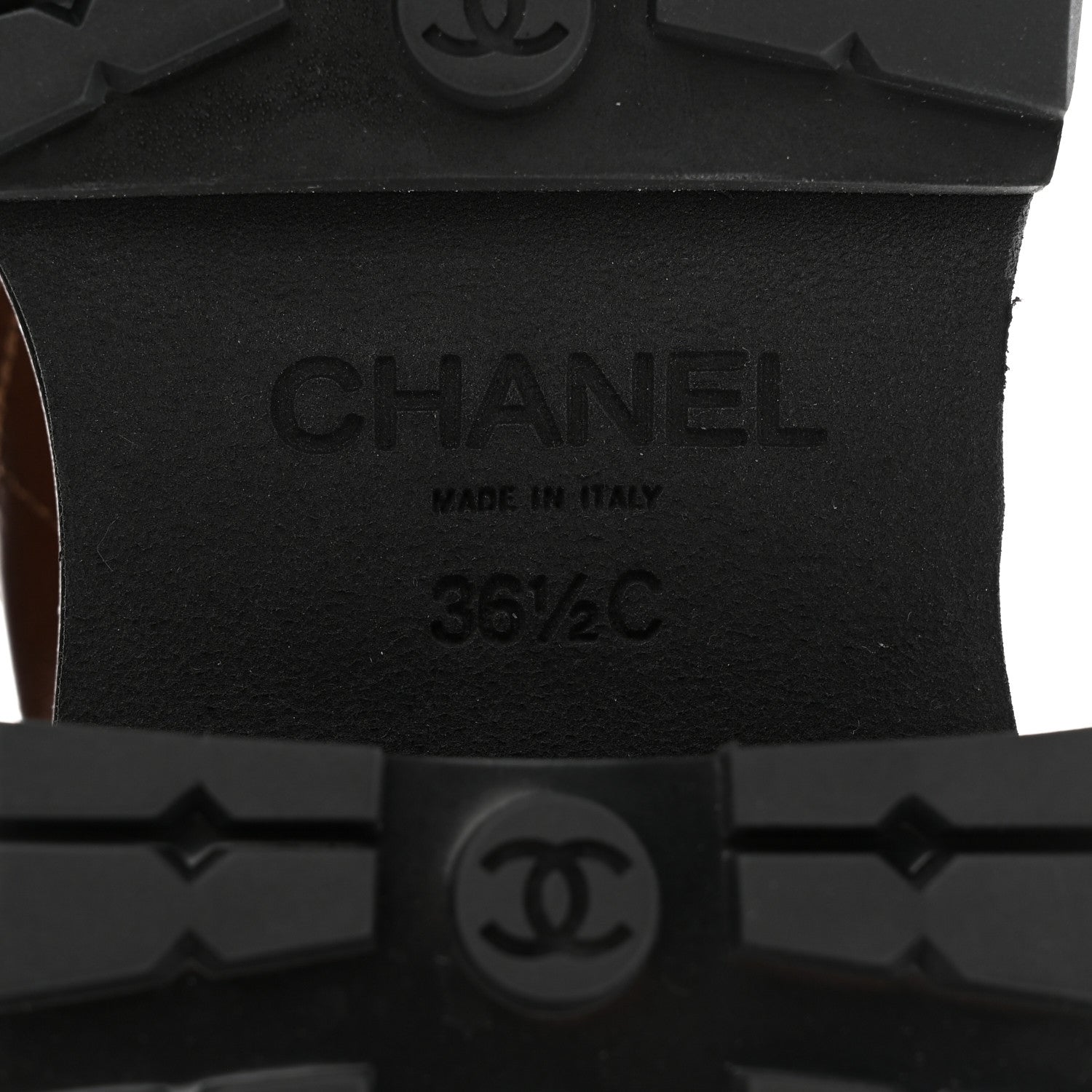 Chanel Calfskin Patent Cap Toe Quilted Short Boots 36.5 Brown Black 8 of 9