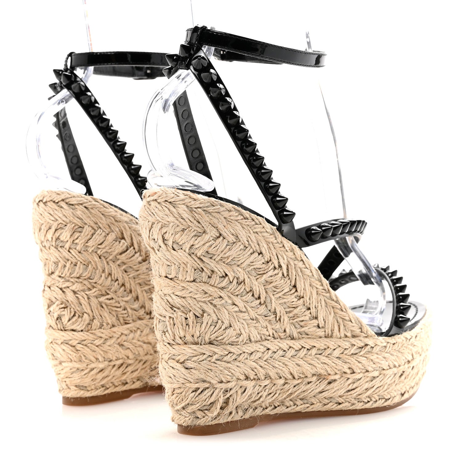 Christian Louboutin Patent Mafaldina 120 Wedge Sandals 37 Black 5 of 10