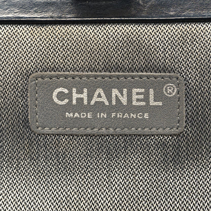 Chanel Lambskin Vertical Quilted Mademoiselle Clutch Black 6 of 11