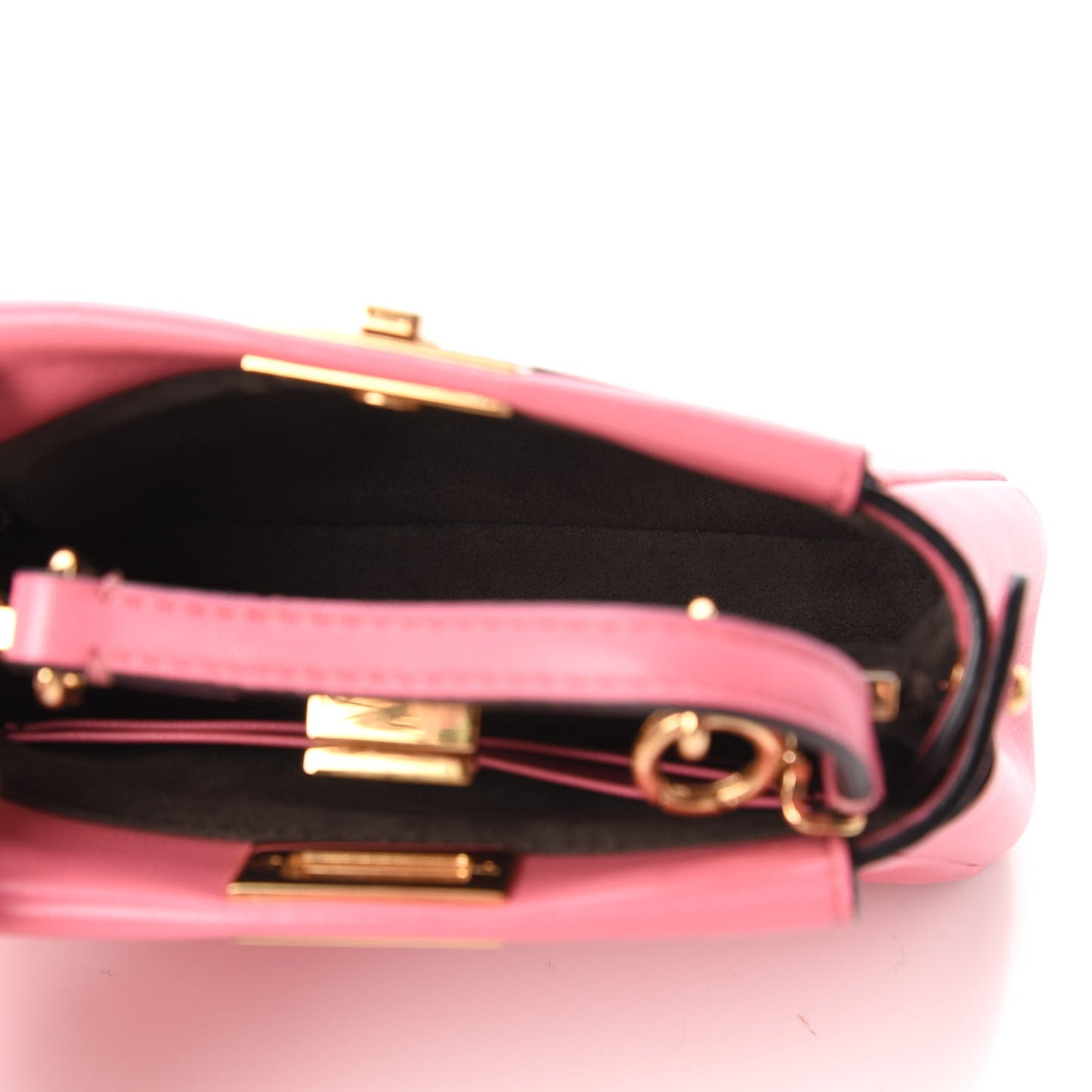 Shiny Nappa Micro Peekaboo Iconic Satchel Rosa Fluo