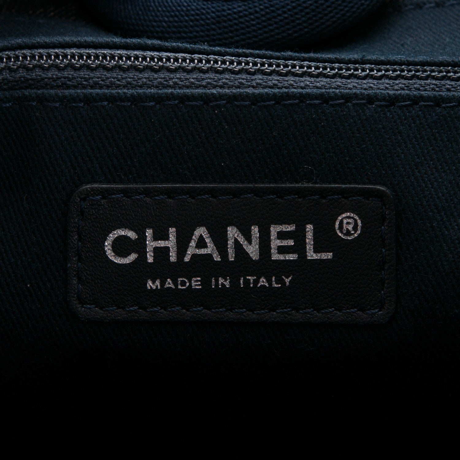 Chanel Canvas Small Deauville Tote Dark Blue 6 of 8