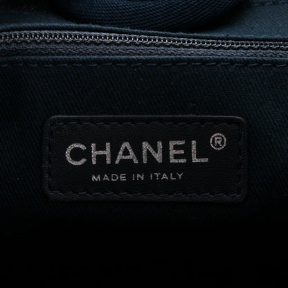 Chanel Canvas Small Deauville Tote Dark Blue 6 of 8