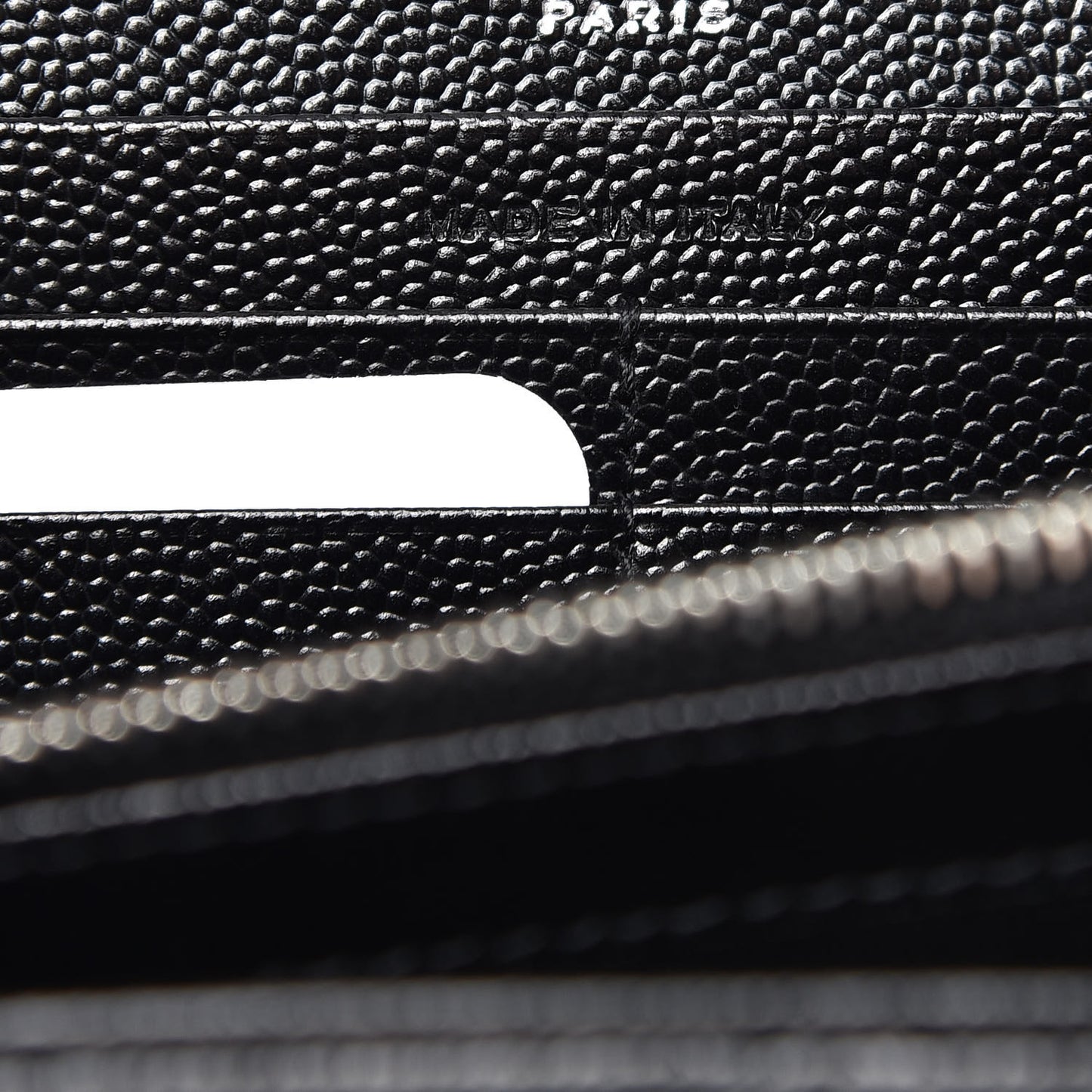 Grain De Poudre Matelasse Chevron Monogram Flap Wallet Black