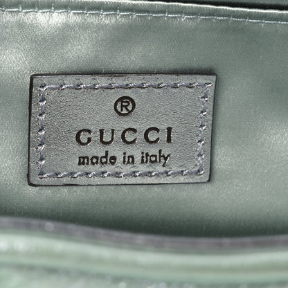 Gucci Iridescent Nappa Vertical Matelasse Medium Maxi Horsebit Chain Shoulder Bag Iridescent Salvy Green 6 of 10