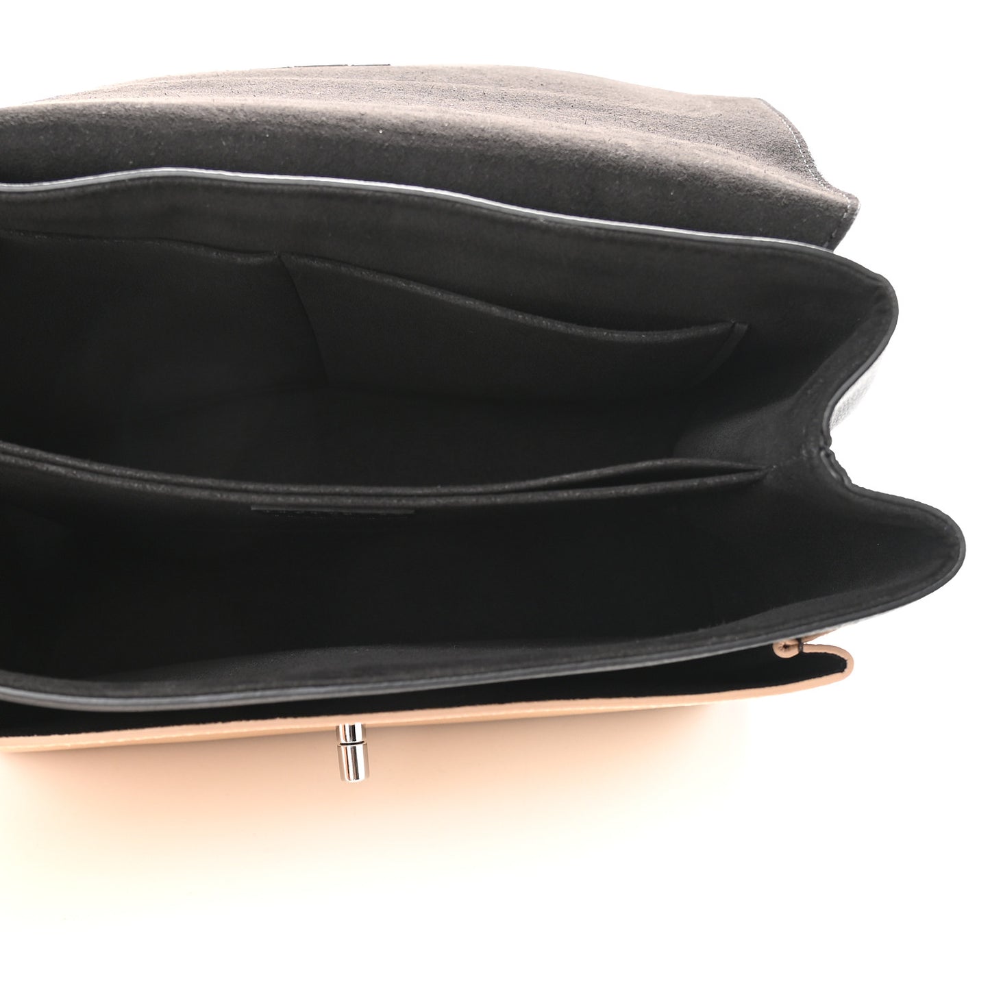 Soft Calfskin My Lockme Top Handle Vanille Black