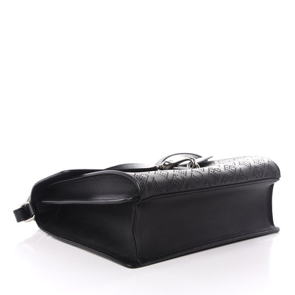 Burberry Calfskin Perforated Small Macken Crossbody Bag Black 3 of 8