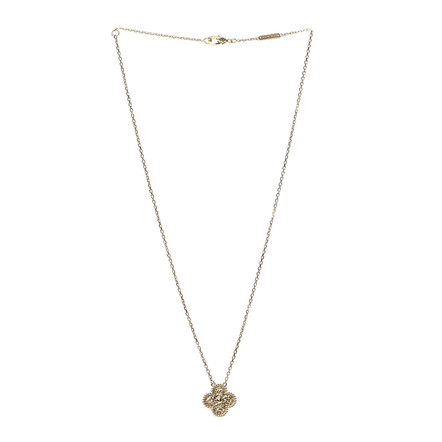 18K Yellow Gold Vintage Alhambra Pendant Necklace