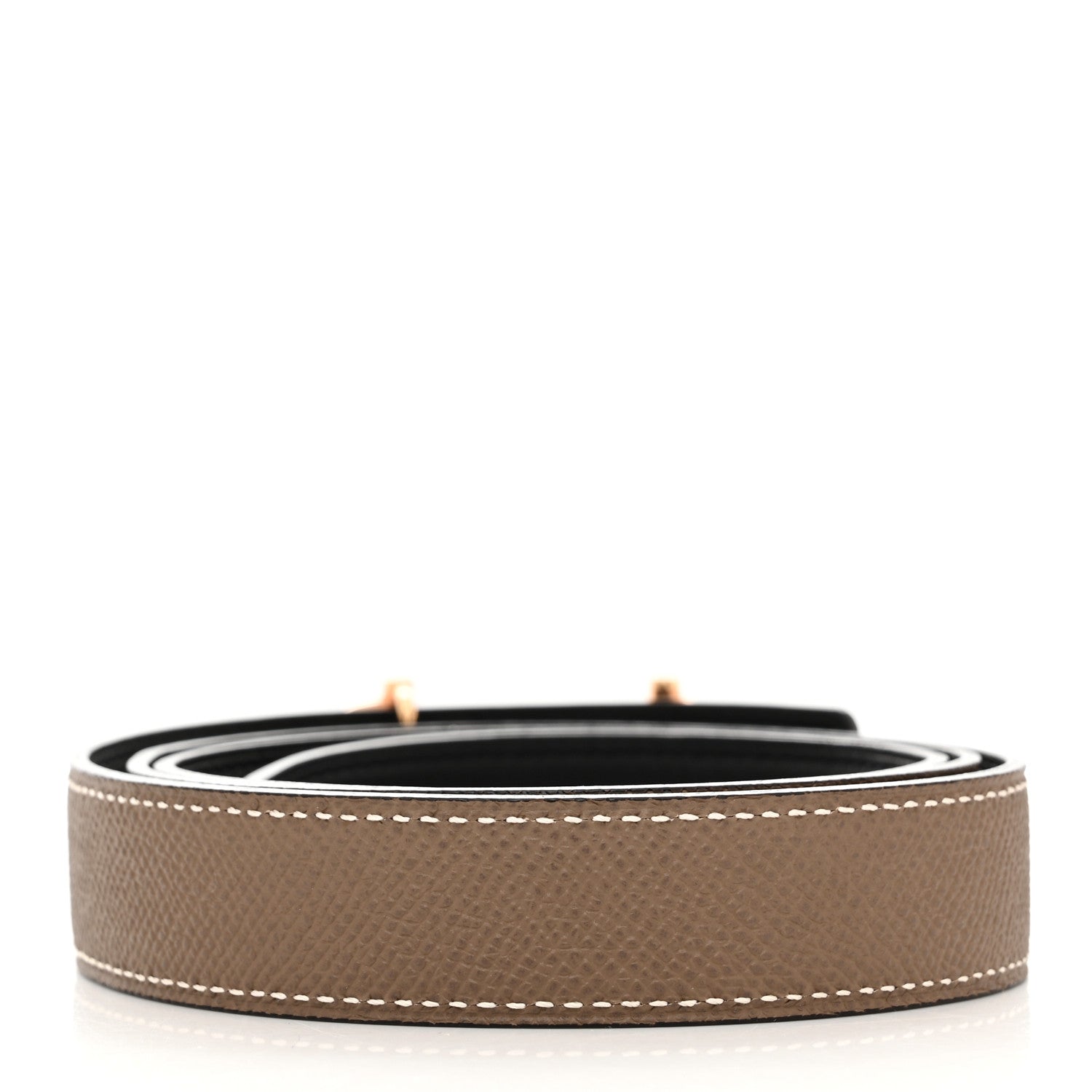 Hermes Swift Epsom 24mm Gamma Belt 90 Black Etoupe 3 of 10