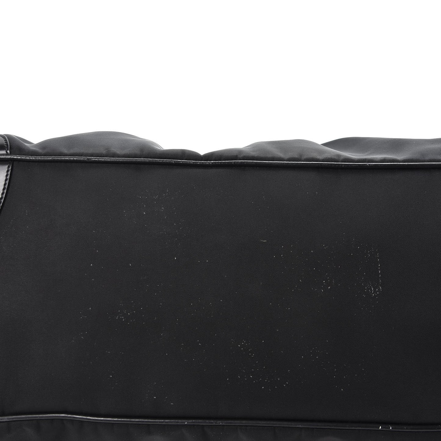 Tessuto Nylon Calfskin Frame Satchel Black