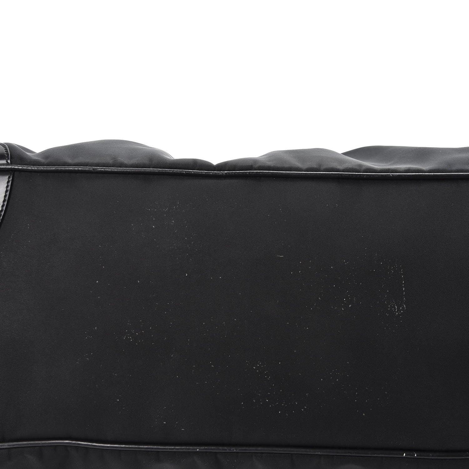 Prada Tessuto Nylon Calfskin Frame Satchel Black 13 of 15