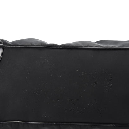 Prada Tessuto Nylon Calfskin Frame Satchel Black 13 of 15