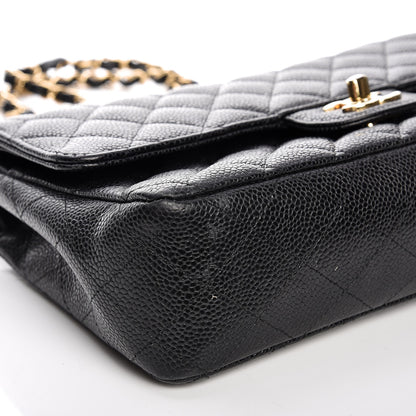 Chanel Caviar Quilted Medium Double Flap Black 12 of 15
