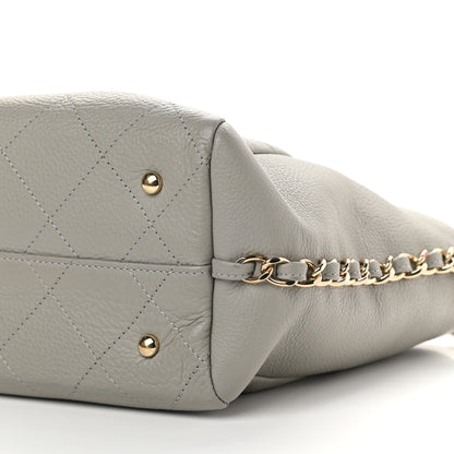 Chanel Bullskin Stitched Small Shopping Bag Grey 8 of 8