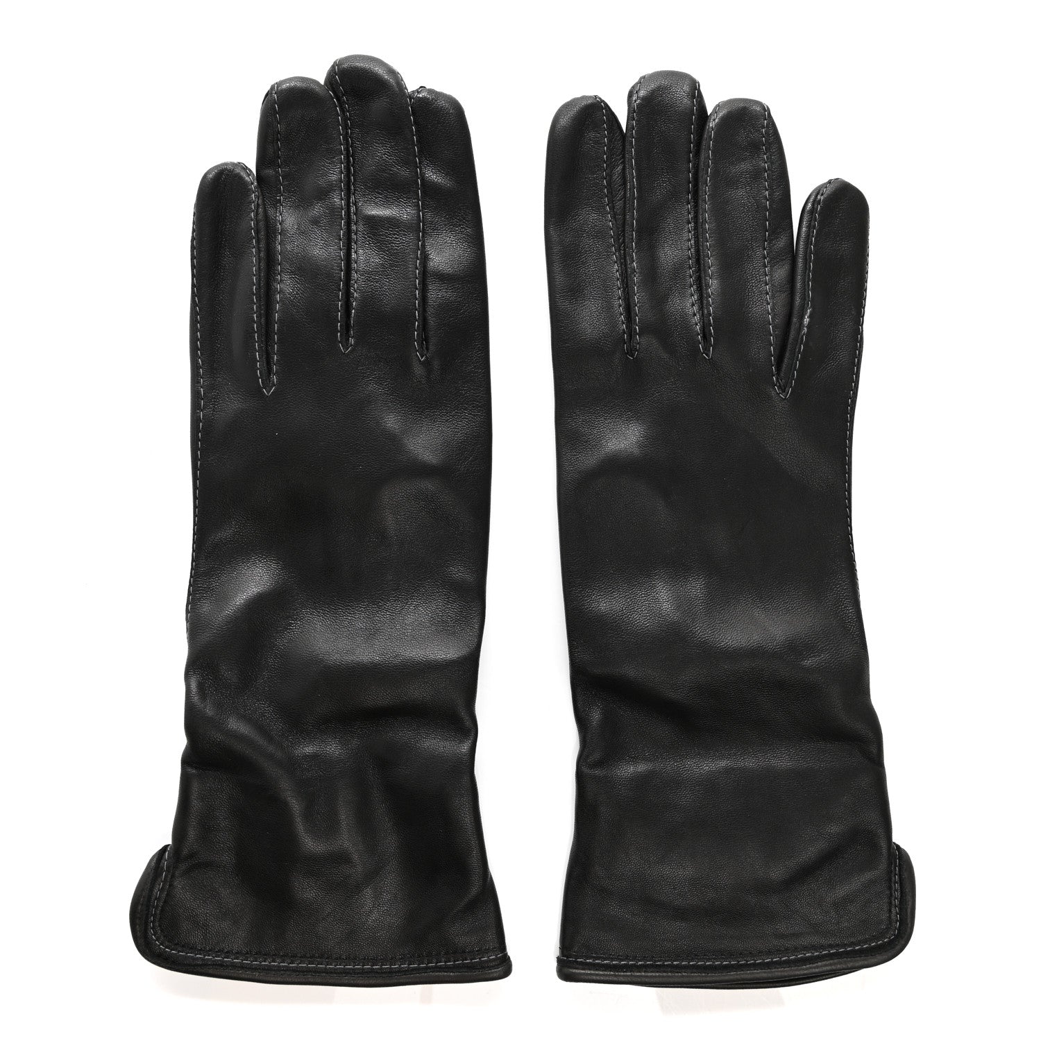 Louis Vuitton Lambskin Damier Graphite Mens Gloves 1 of 3