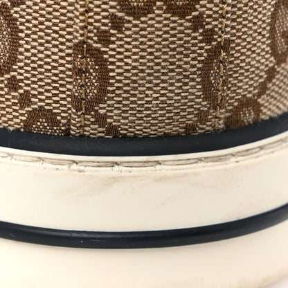 Gucci GG Monogram Web Mens 1977 Tennis High Top Sneakers 9.5 Beige Ebony Mystic White 9 of 9