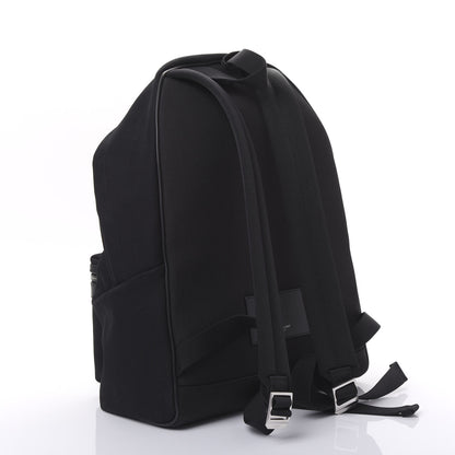 Saint Laurent Canvas Signature Heaven Embroidered City Backpack Black 2 of 10