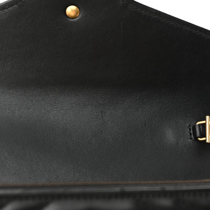 Gucci Calfskin Matelasse GG Marmont Chain Wallet Black 11 of 12