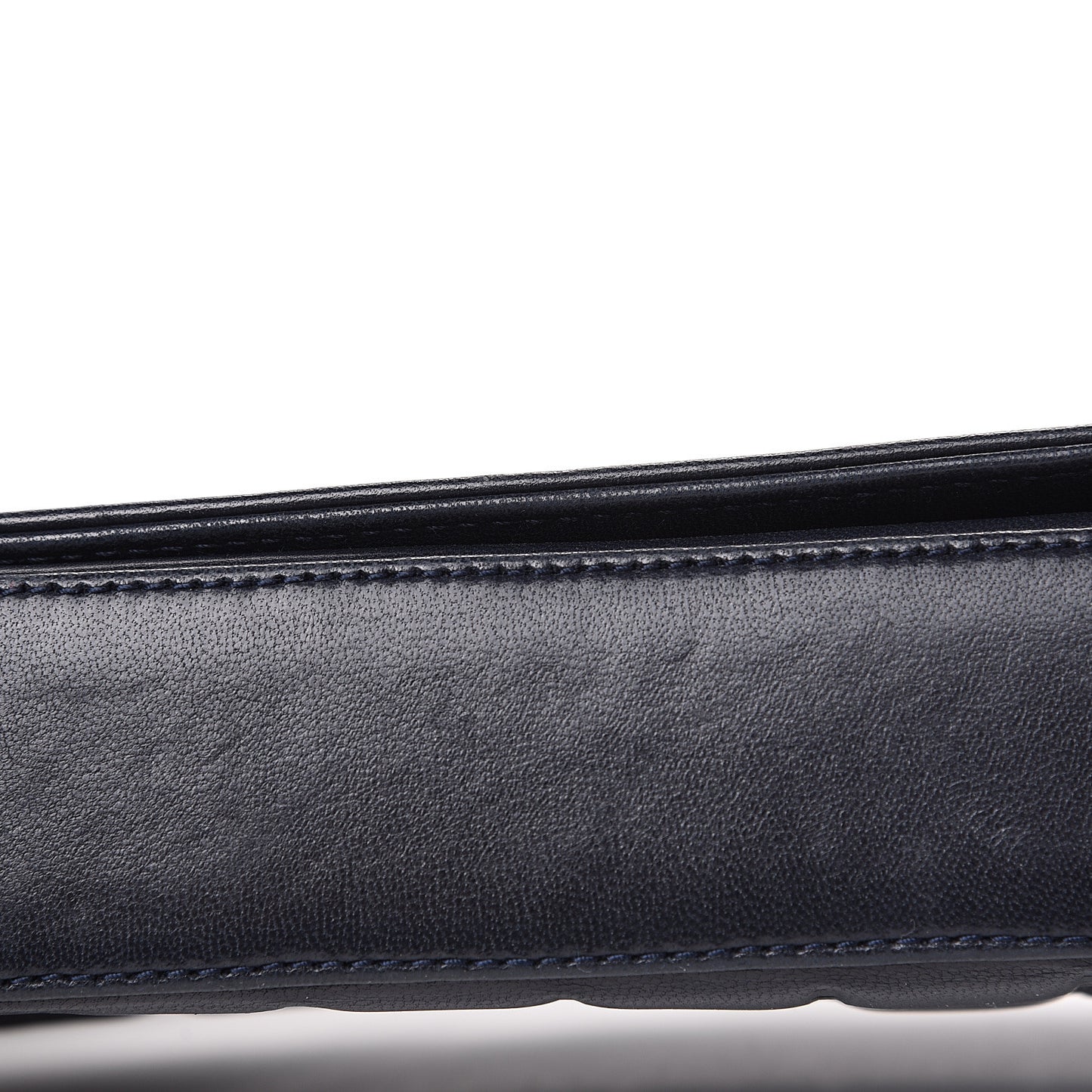 Lambskin Quilted CC Chocolate Bar Flap Navy