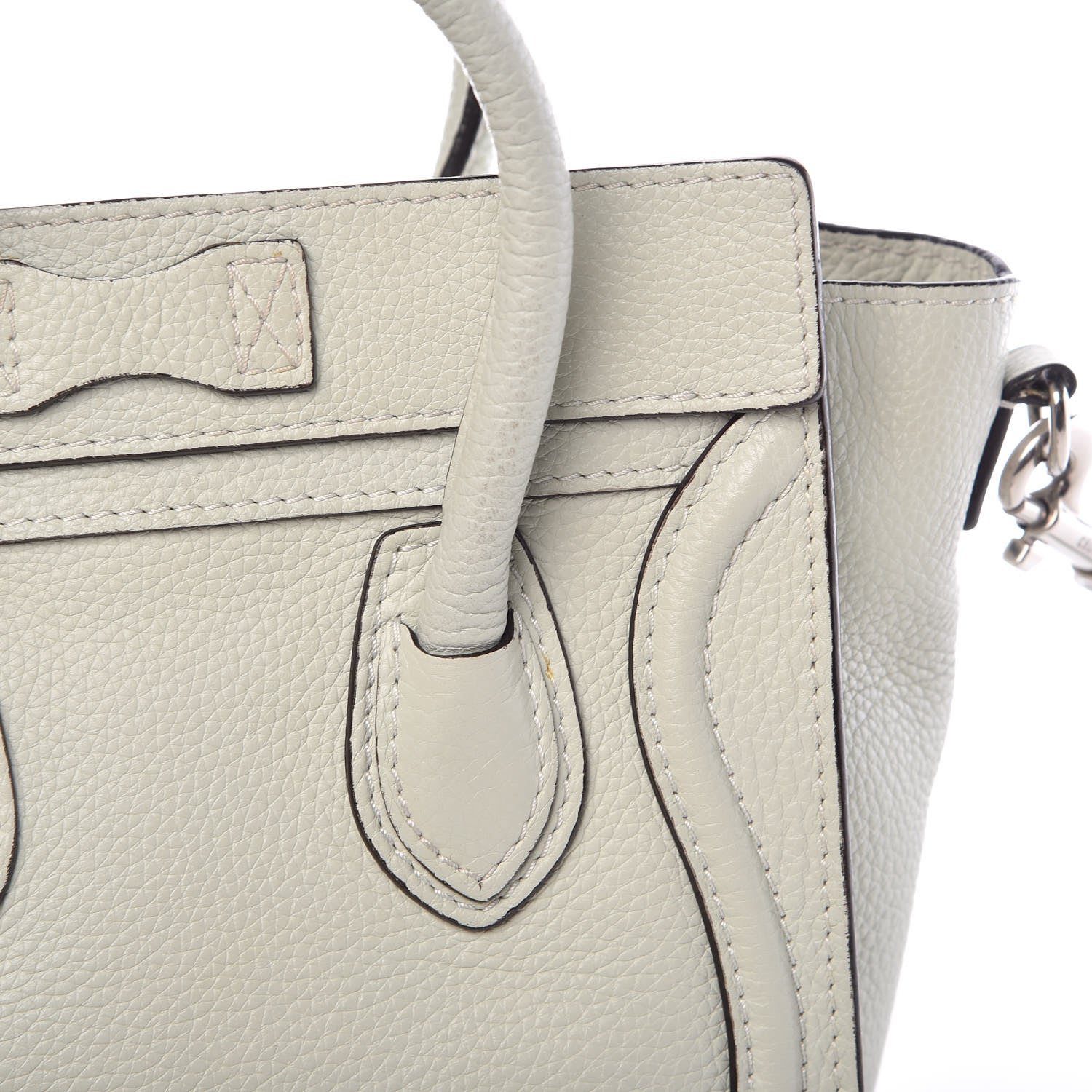 Celine Drummed Calfskin Nano Luggage Lune 12 of 18
