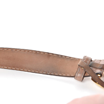 Gucci Calfskin Sculpted GG Belt 85 34 Nude 8 of 9