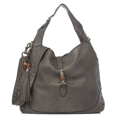 Gucci Calfskin Large New Jackie Shoulder Bag Military 1 of 12