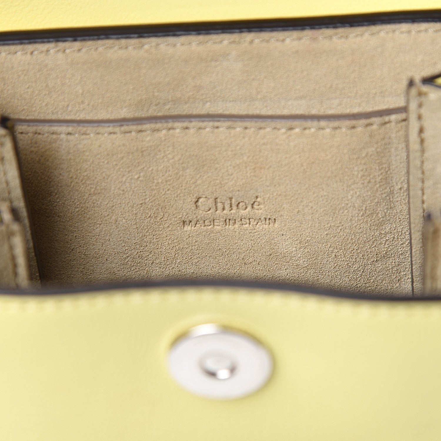 Chloe Suede Calfskin Mini Faye Bracelet Bag Lemonade 5 of 10