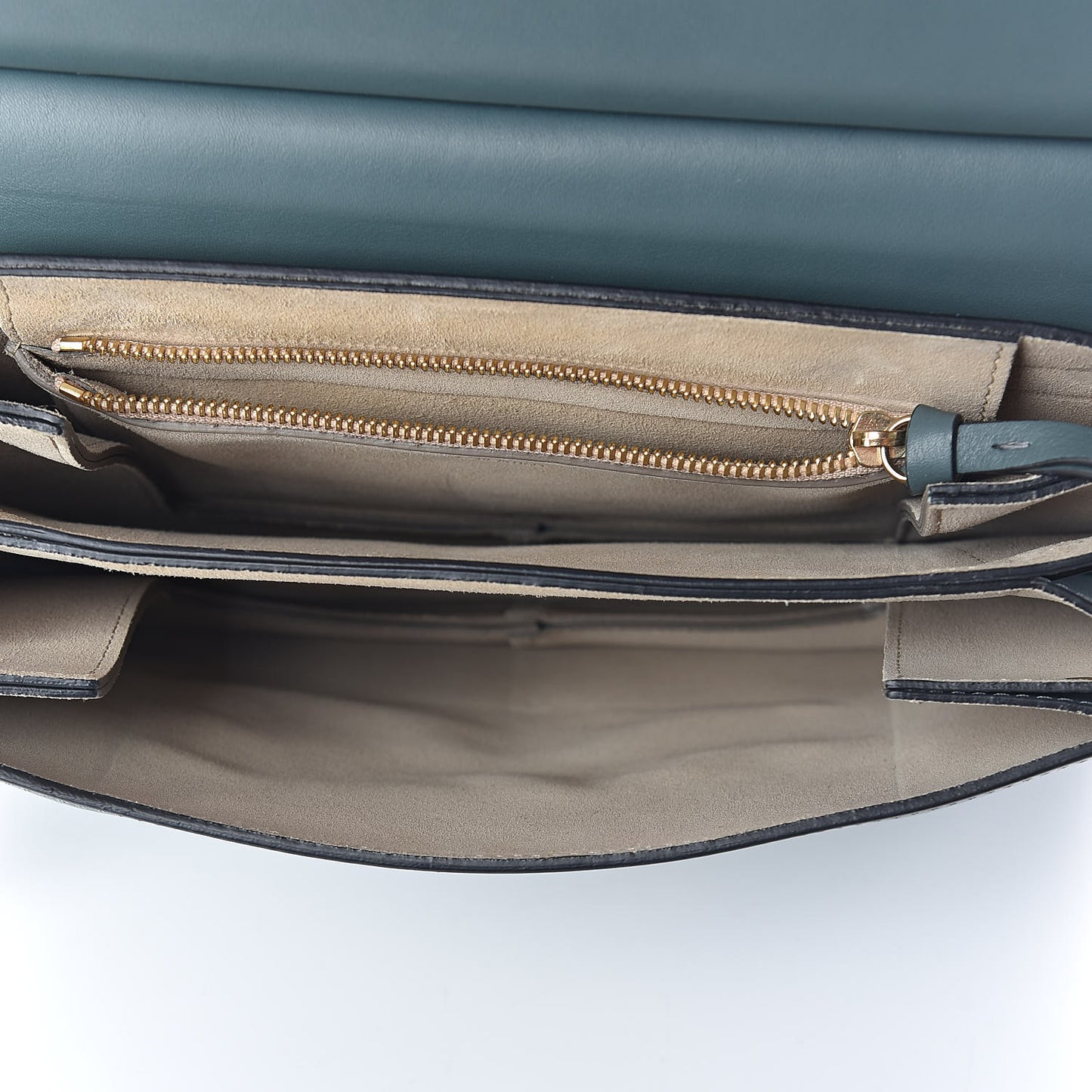 Suede Calfskin Medium Faye Shoulder Bag Cloudy Blue