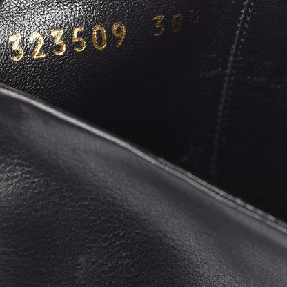 Gucci Calfskin Knee High Buckle Boots 38.5 Black 9 of 11