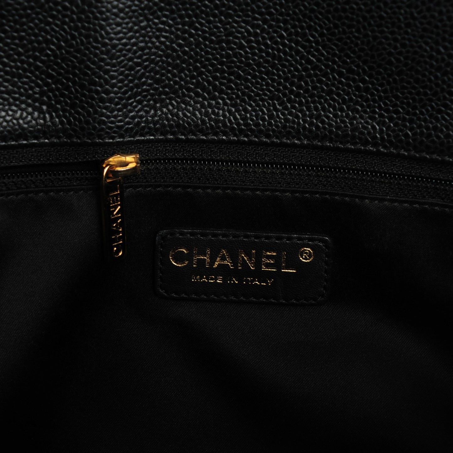 Caviar Quilted Grand Shopping Tote GST Black