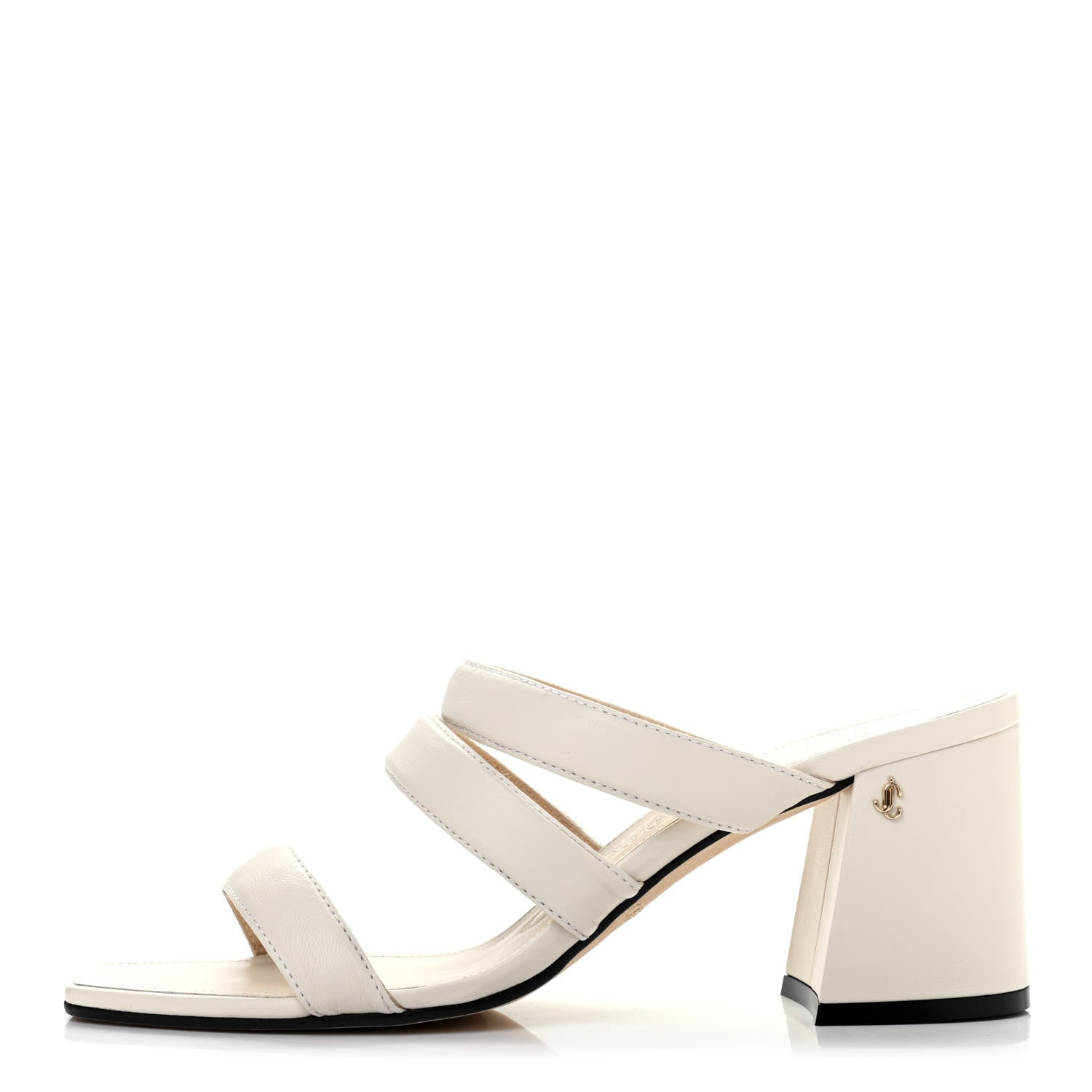 Jimmy Choo Nappa Auna 65 Mule Sandals 41 Latte 1 of 9