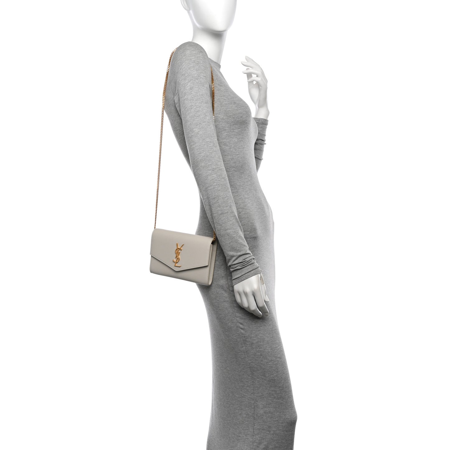 Grain De Poudre Monogram Uptown Chain Wallet Crema Soft