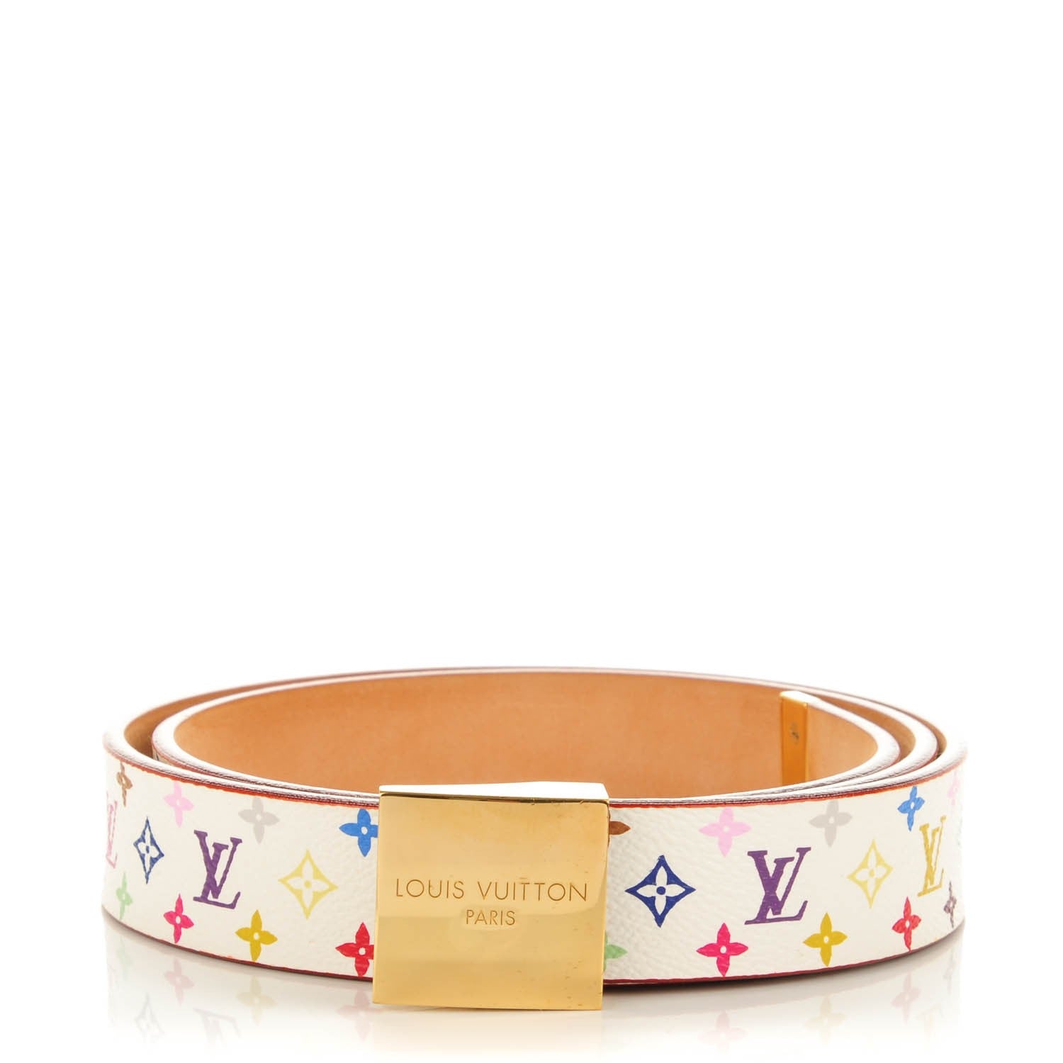 Louis Vuitton Monogram Multicolor Ceinture Belt 90 36 White 1 of 9