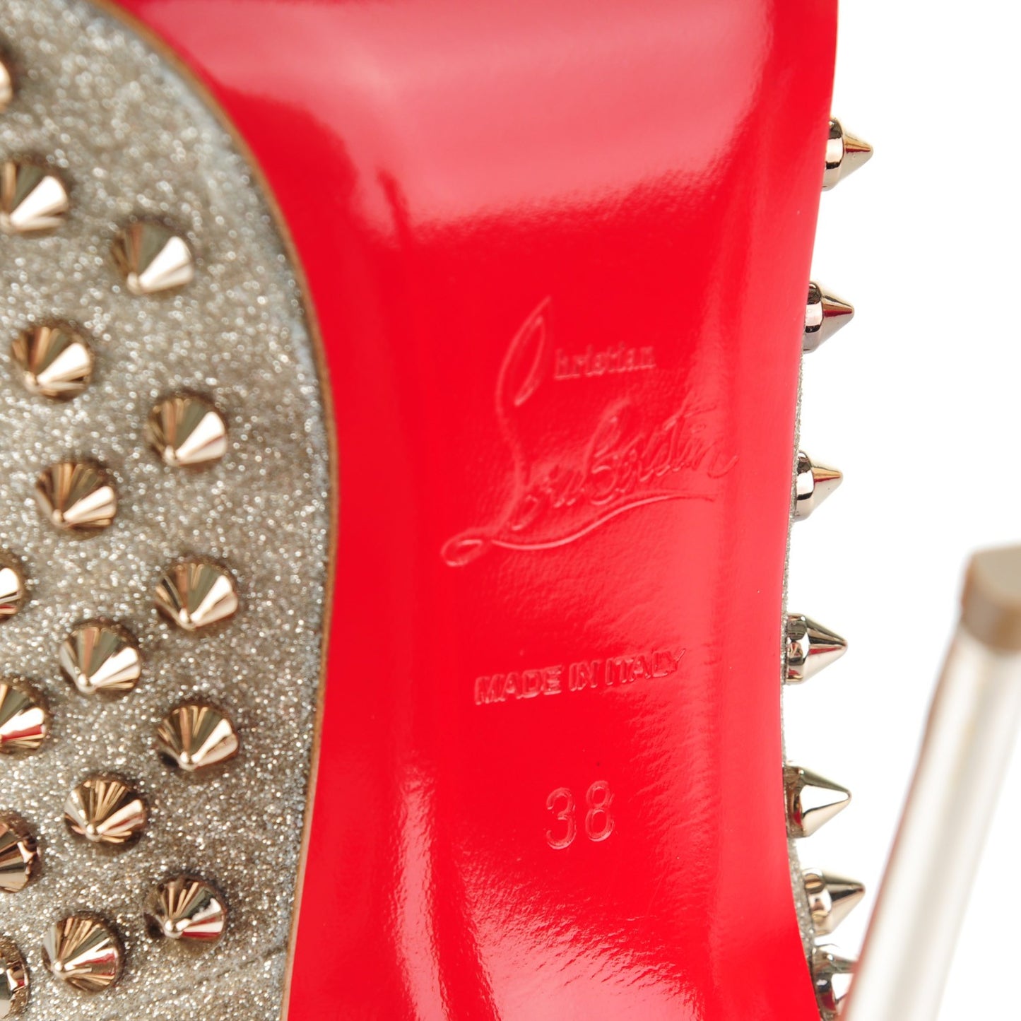Glitter Mini Specchio Follies Spikes 120 Pumps 38 Ivory Colombe