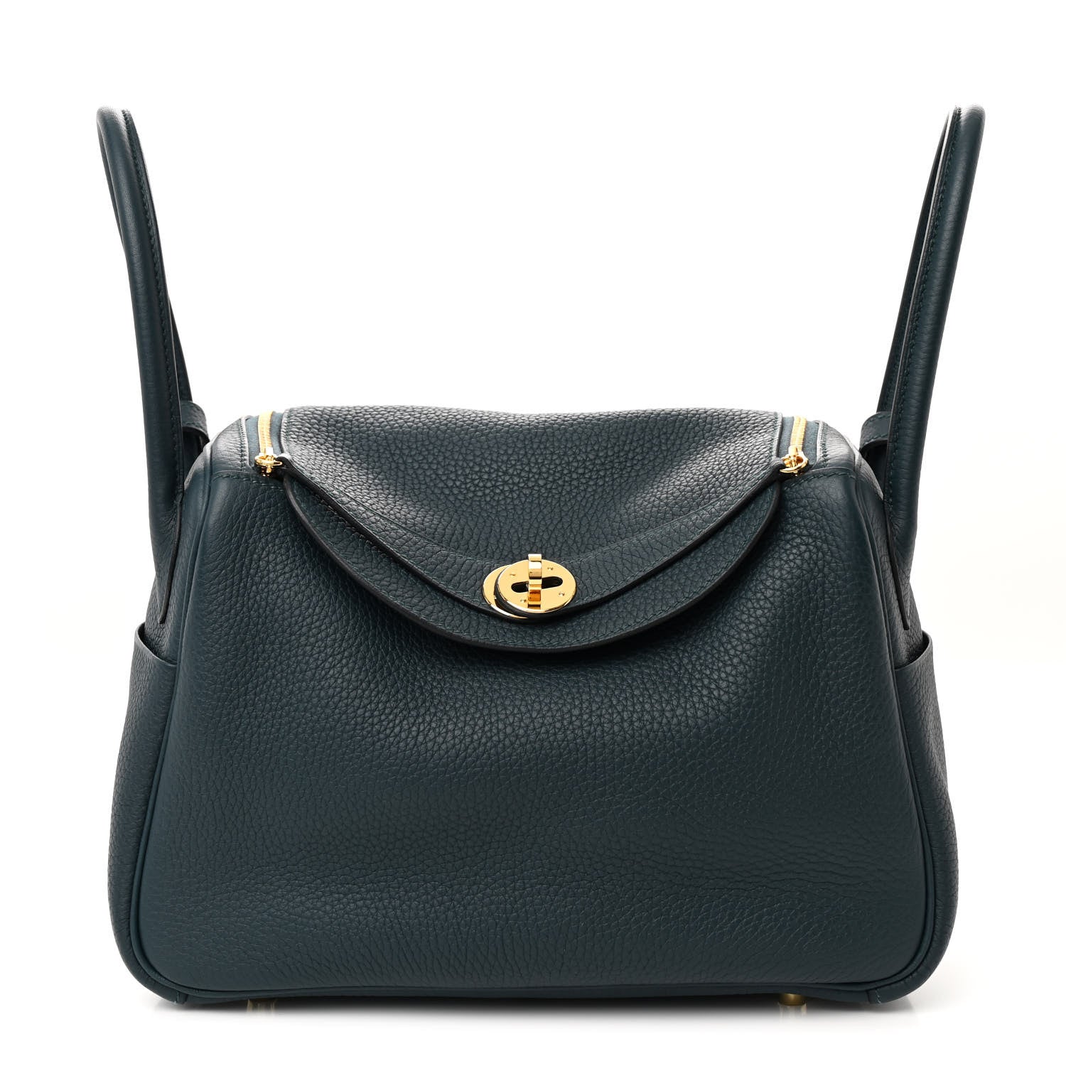 Hermes Taurillon Clemence Lindy 26 Vert Cypress 1 of 11
