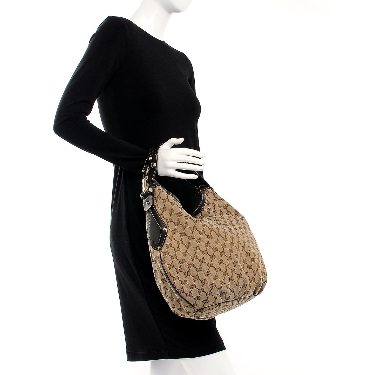 Monogram Medium Pelham Hobo Dark Brown