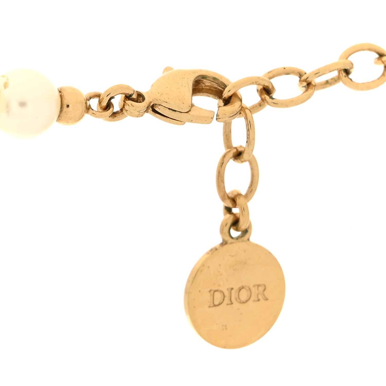 Christian Dior Pearl 30 Montaigne Choker Necklace Gold 4 of 4