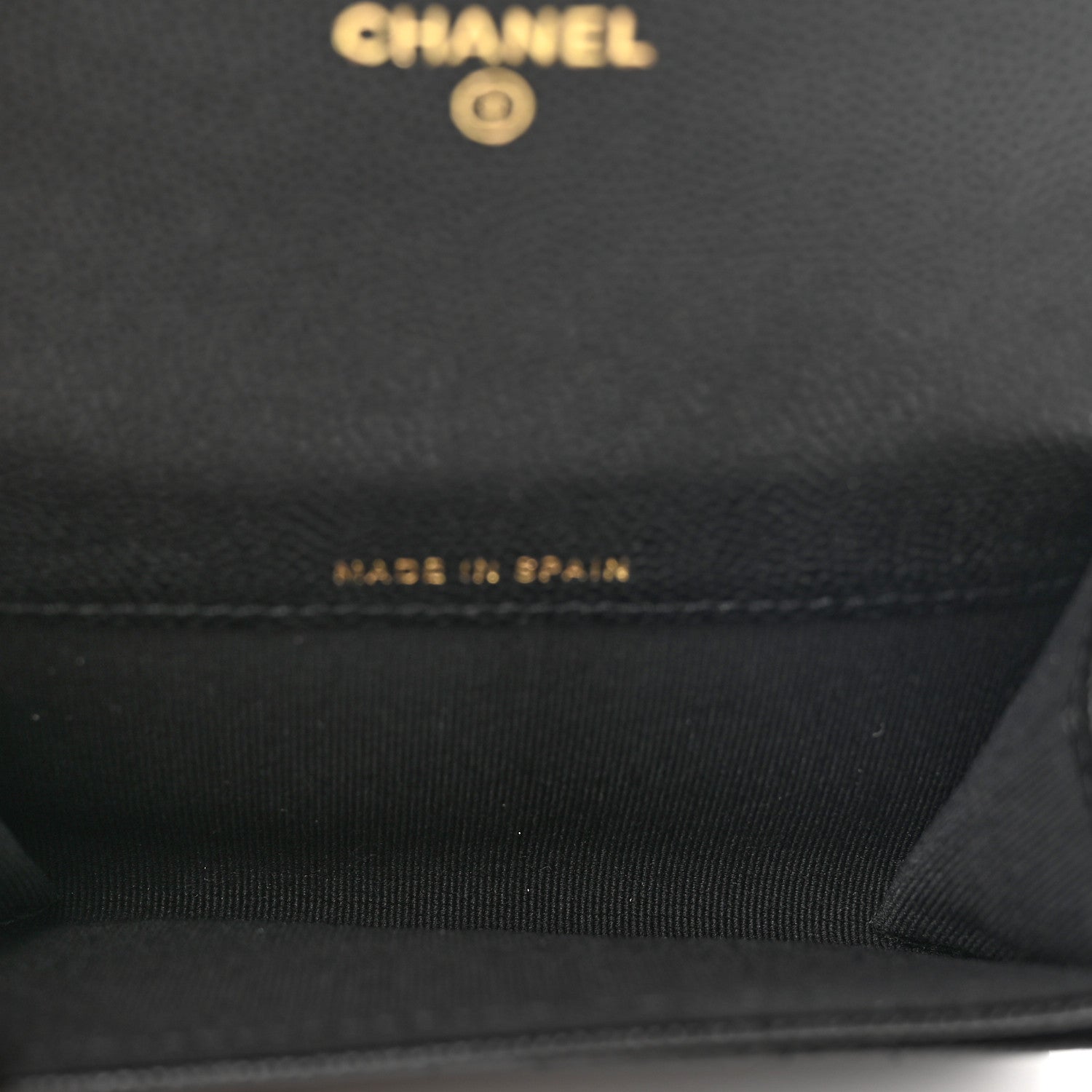 Chanel Caviar Quilted Enamel Coco Casino Flap Card Holder Wallet Black 5 of 9
