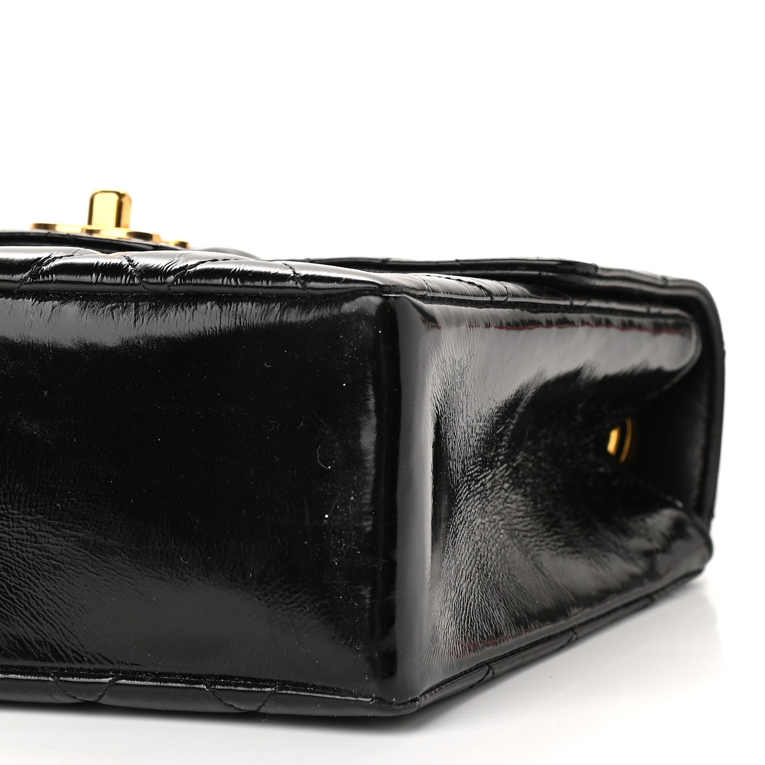 Chanel Patent Quilted Small Kelly Flap Bag Black 8 of 10