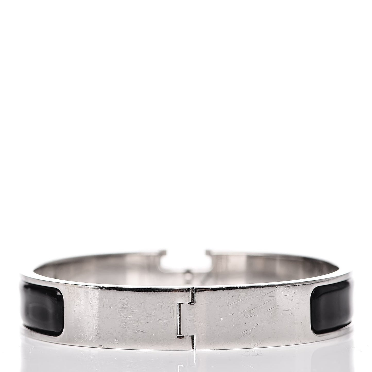 Enamel Narrow Clic Clac H Bracelet GM Black