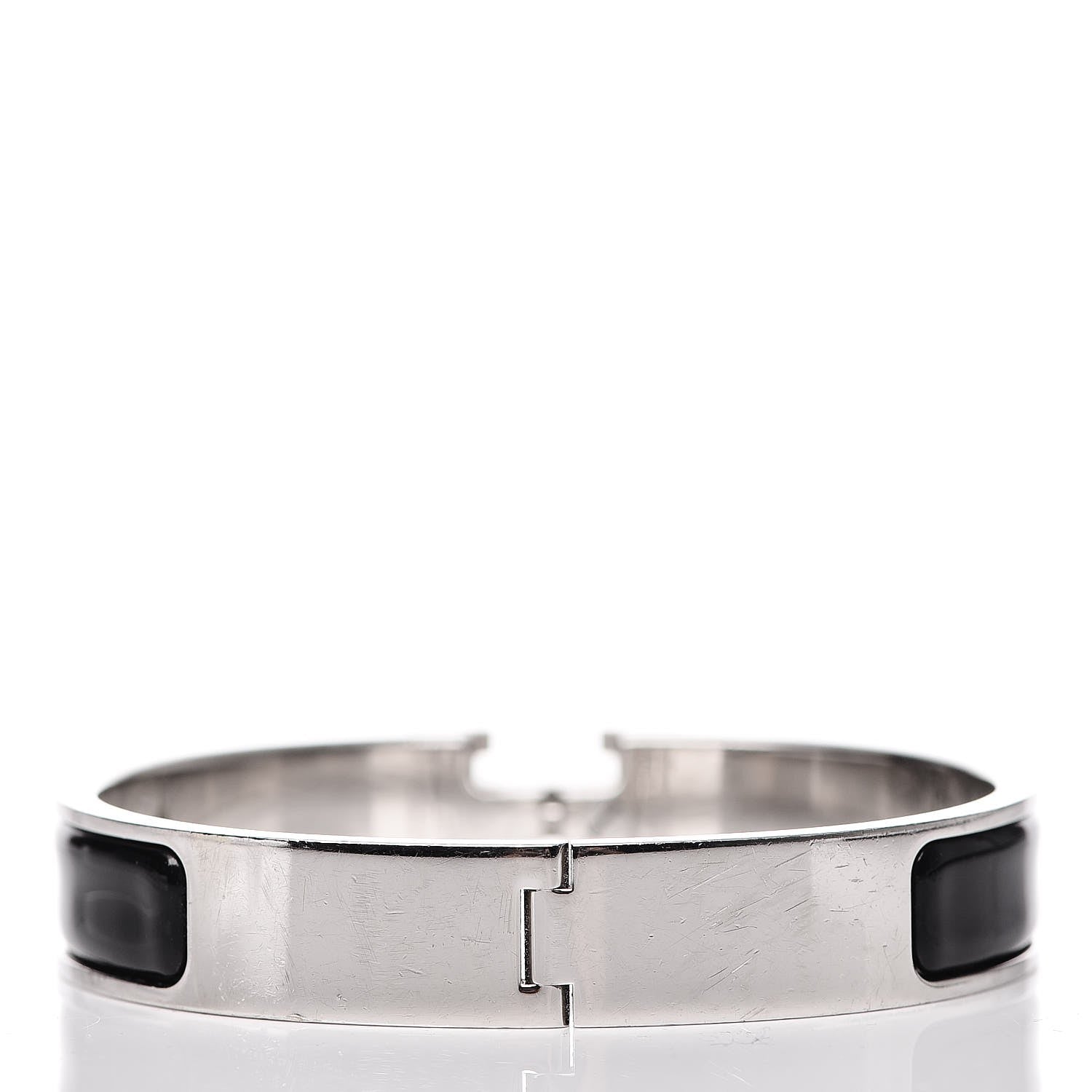 Hermes Enamel Narrow Clic Clac H Bracelet GM Black 3 of 5