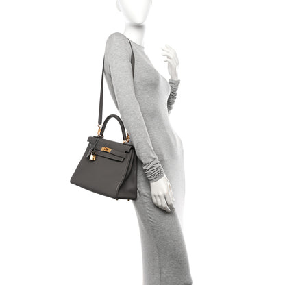 Hermes Togo Kelly Retourne 28 Etain 2 of 11