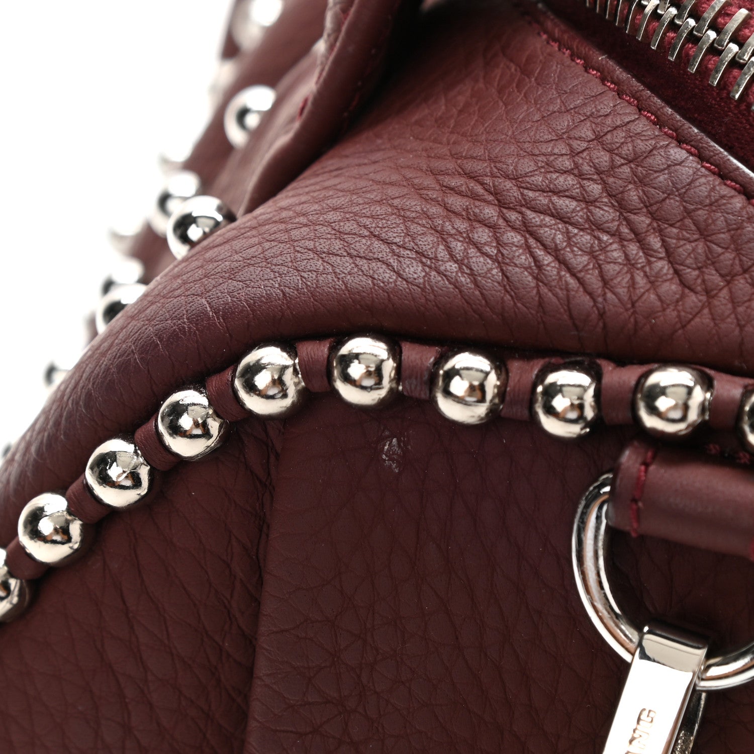 Alexander Wang Calfskin Studded Rockie Matte Beet Rodium Hardware 9 of 9