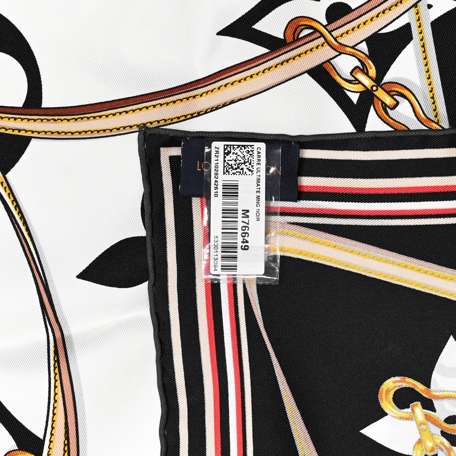 Louis Vuitton Silk Monogram Ultimate Square 90 Scarf Black 3 of 5