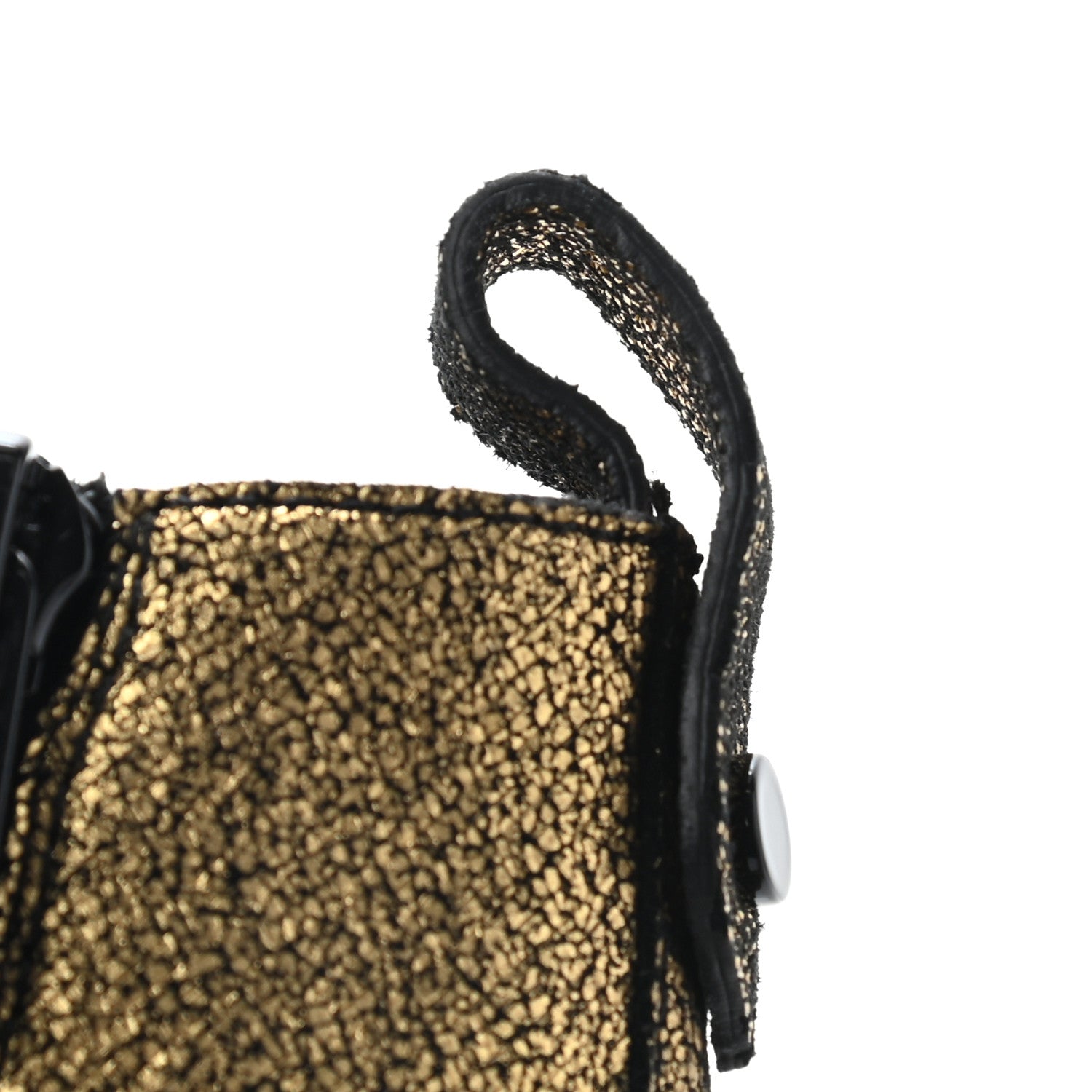 Jimmy Choo Crackled Metallic Calf Hannah 65 Boots 38 Gold Black 8 of 8