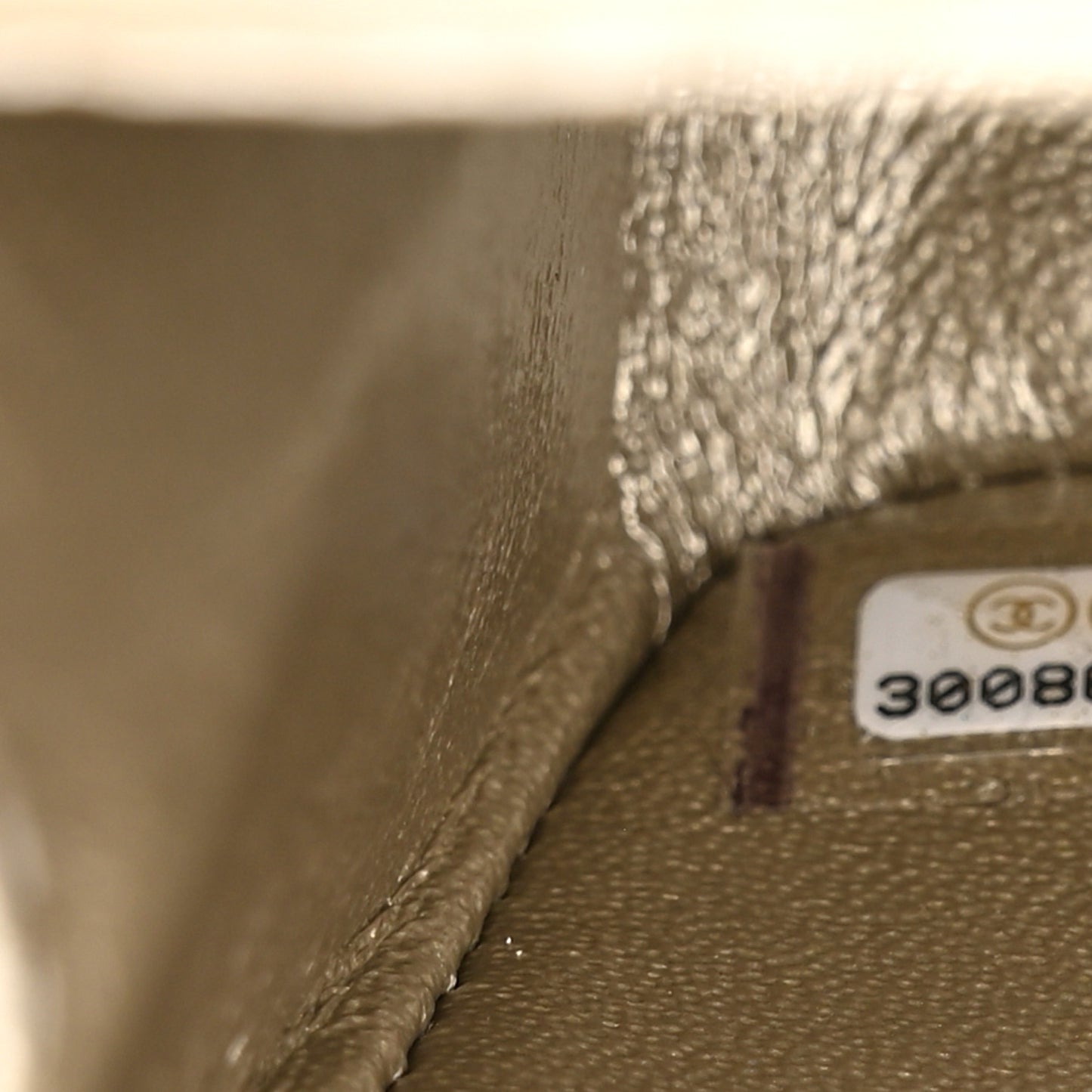 Metallic Aged Calfskin Quilted 2.55 Reissue Mini Flap Light Gold